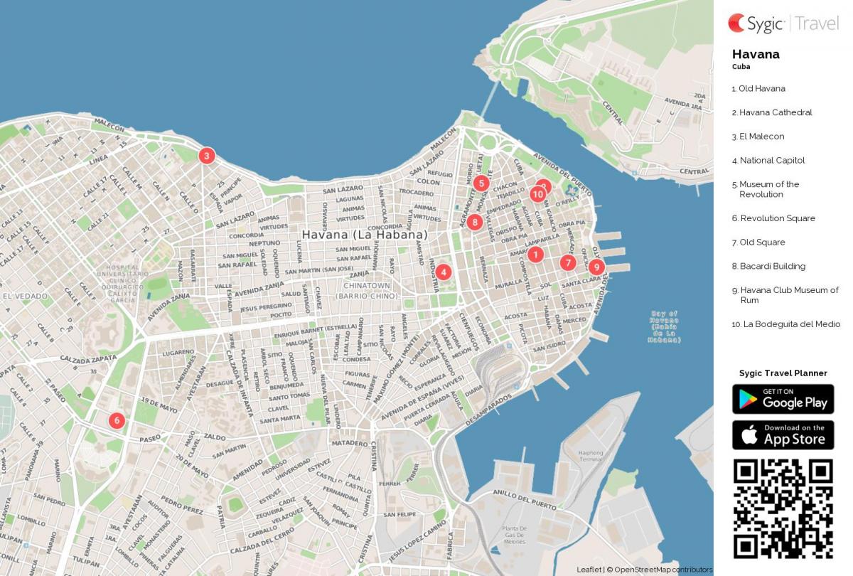 street map of Havana turist